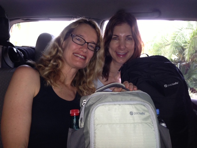 Rachel and Martha with Pacsafe bags