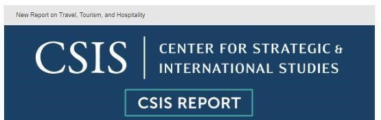 CSIS Banner with blue background