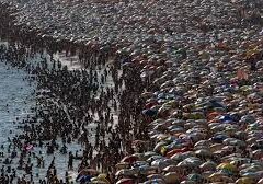 overcrowded beach